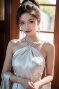将长裙扒到腰间进入她V